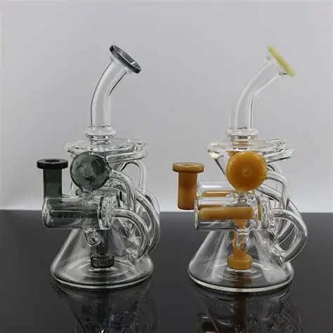 Glass water pipes dab rigs rolling papers and smoke accessories display